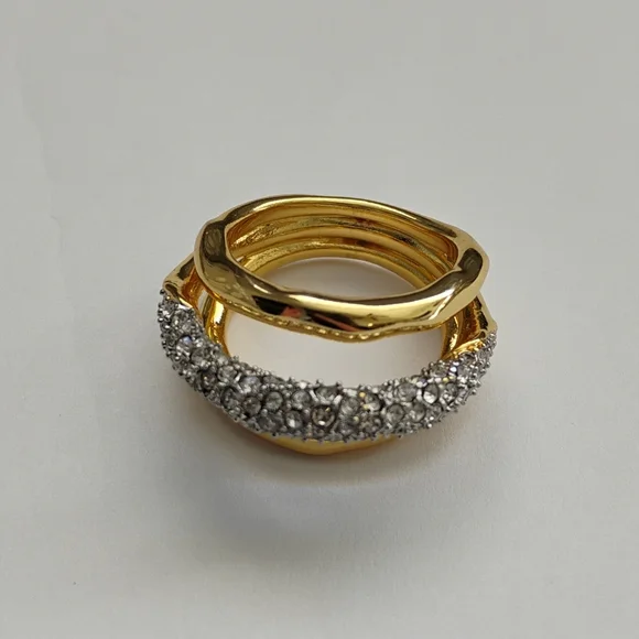 Alexis Bittar Solanales Crystal Orbiting Ring-gold Size 7 - Picture 6 of 7